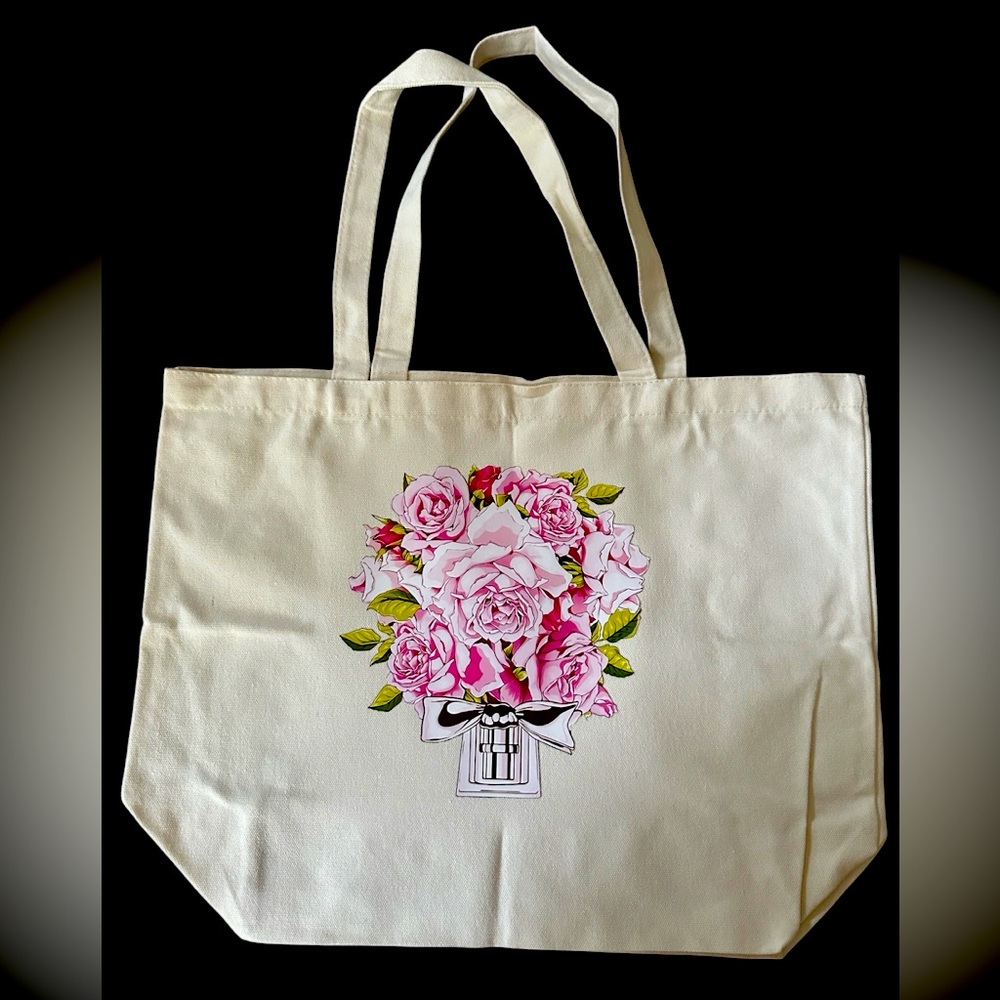 Reusable everyday fashion flowers tote bag